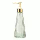 IVAILEX 300 ml Handseifenspender für Badezimmer, Küche, Seifenspender aus Glas, mit rostfreier Pumpe, Flüssigseifenspender mit eleganter und schöner Farbe (Grün)