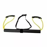 Pegciuho Box Widerstandsband Und Ausdauertrainingsset mit Ergonomischen Armgriffen, Robustem Rückentrainingsband, Box Übungsband Aus Gummi, Gelb