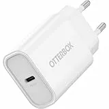 OtterBox Standard EU 20W USB-C PD Ladegerät, Schnellade Funktion für Smartphone und Tablet, Sturzgeschützt und Robust, Weiß