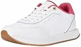 Tommy Hilfiger Damen Runner Sneaker Essential Runner Sportschuhe, Weiß (White/Heritage Pink), 36