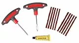 SIXTOL CAR TIRE Repair Set 3 Reifenreparaturset | Auto Reifenpannenset | Vulkanisierstreifen Set | Reifennotfall | Mobil & Kompakt