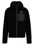 Ziener Herren JUHA-Z High-Loft Fleece Jacke, Midlayer | Kapuze, black, 54