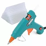 VFANDV Feuerfest Heißklebepistole, Heißklebepistole mit 60pcs Heißklebesticks, 20W Klebepistole Kabellos Hot Glue Gun Heißklebepistole 7mm für DIY Kunst