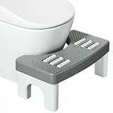 HEKOBAG Toilettenhocker Erwachsene Plastik Klohocker Kackhocker für Erwachsene Grau WC Hocker Toilette 38,5 x 20 x 18 cm Badezimmer Toilettenhocker gegen Hämorrhoiden Verstopfung Reizdarm Blähungen
