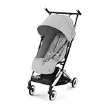 CYBEX Gold Kinderwagen Libelle mit One-Pull Harness, Von ca. 6 Monaten bis ca. 4 Jahre (max. 22 kg), Ultraleicht (nur 6 kg), Fog Grey (Grau mit silbernem Rahmen)