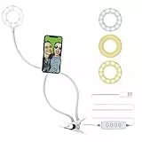 DigiPower 3'' Selfie Ringlicht mit Cliphalter, 3 Beleuchtungsmodi, 10 Helligeitsstufen, Smartphone-Halterung (iOS/Android), kabellose Fernbedienung, für Make-Up, YouTube, TikTok und Vlogging', DP-VLR3