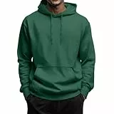 Kapuzenpullover Herren Hoodie Oversize Langarm Pullover Mit Kapuze Leicht Dünne Sweatshirt Mit Taschen Herbst Winter Sport Hoodies Für Männer Einfarbig Basic Hoody Bequeme Sweatjacke Kapuzenpulli