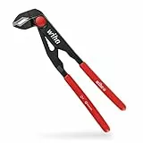 Wiha Wasserpumpenzange mit Druckknopf Classic (26765) I Wapu Zange 250 mm I durchgestrecktes Gelenk mit doppelter Führung für höchste Stabilität