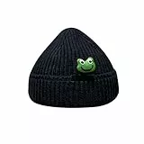 ikasus Damen Winter Mütze Frosch Hut Strickmütze Knitted Hat Beanie Mütze Warm Weich Mütze Wintermütze Warme Modehüte für Damen Und Mädchen (Khaki)