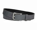 Vascavi Ledergürtel echt Leder, 3 cm breit und ca. 0.25 cm stark, Gürtel, Anzugsgürtel, Hüftgürtel, Jeansgürtel, Made in Germany (95 cm Gesamtlänge 105 cm, Grau)
