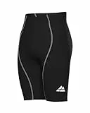 DANISH ENDURANCE Fahrradhose Herren mit Polsterung, 1 Pack (Schwarz/Grau, L)