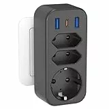 Mehrfachstecker für Steckdose 6 in 1 Mehrfachsteckdose mit 3 USB(1PD20W USB C) 4000W/16A 3 Fach Steckdosenadapter STGAROT Doppelsteckdose für Steckdose Verteilersteckdose Steckdosenwürfel ohne Kabel