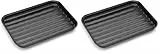 barbecook Wiederverwendbare Grillschale, smoker und gasgrill zubehör, schwarz, rechteckig, 34.5x24x3cm, 1 - Pack (Packung mit 2)