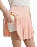 BebreezChic Tennis-Röcke für Mädchen mit Tasche Sportrock Kinder mit Hose Drunter Faltenrock Hohe Taille Sommerrock Minirock Running, Rosa A, 5 Jahre