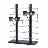 TT-YEC Doppelreihe Gläser -Display -Rack, Desktop -Gläser -Lagerregal, Kann Mehrere Gläserpaare Und 12 Paare Sonnenbrillen -Rahmen -Speicher -Display -Rack Halten,C