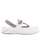 SAFETY JOGGER Arbeitsschuhe Damen - Carly - Leichter komfortabler Clogs aus Leder, ideal für Pflege, Küche oder Garten, Rutschfester und Stoßdämpfender Sicherheitsclog, Lila EU 40