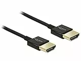 DeLock Kabel HDMI A Stecker HDMI A Stecker High Speed with Ethernet 3D 4K 2,0 m Premium Slim