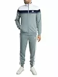 Sergio Tacchini Herren Damarindo-Trainingsanzug, White/Maritime Blue/Lead, L