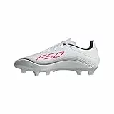 adidas Unisex F50 Messi Club Firm Ground/Multi Ground Football Boots, Cloud White/Lucid Red/Silver Metallic, 43 1/3 EU