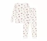 Petit Bateau Mädchen Schlafstrampler A0d77, Marshmallow/Pfingstrose/Mehrfarbig, 8 Jahre