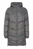 OXMO OXTabata Damen Steppmantel Wintermantel Winterjacke gefüttert mit hochabschließendem Kragen, Größe:XL, Farbe:Pewter (185203)
