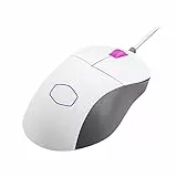Cooler Master MM730 RGB-LED Leichte 48g Kabelgebundene Gaming-Maus - Optischer Sensor mit 16000 DPI, Optische Mikroschalter mit 70 Millionen Klicks - Weiß Matt