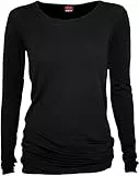 Spiral Direct Damen Gothic Elegance-Baggy Top Langarmshirt, Schwarz (Black 001), 46 (Herstellergröße: X-Large)