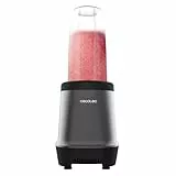 Cecotec Standmixer Nutriblender Fusion, Leistung 1000 W, 6 Klingen mit schwarzem Titano-Beschichtung, für Smoothies, Shakes und Säfte, 2 tragbare Becher (900 ml und 500 ml), Eiszerkleinerung