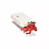 Siku 2456, Kuhn Heckmähwerk, 1:32, Metall/Kunststoff, Weiß/Rot, Kompatibel Standard-Heckkupplung