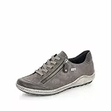 Remonte Damen Bequemschuhe R1402, Frauen Schnürhalbschuhe,lose Einlage,halbschuhe,schnürschuhe,schnürer,women's,woman,grau kombi,37 EU / 4 EU