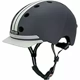 Melon Fahrradhelm E-Series »Highway« für Damen & Herren | sicherer Cityhelm mit Beleuchtung | Front- und Rücklicht | XL-XXL (58-63 cm) | grau