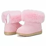 KVbabby Winterstiefel Mädchen Wärme Kinder Winterschuhe Plüsch Gefütterte Baby Stiefeletten Schneestiefel Rutschfest Stiefel Kleinkindschuhe Schlupfstiefel 26EU = Hersteller 27 Rosa B