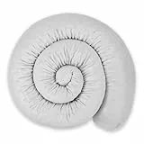 Totsy Baby Zugluftstopper für Türen und Fenster Stopper Türdichtung 400 cm Seitenschläferkissen Umrandung oder Tür Luftzugstopper Schalldämmung Windstopper Türluftstopper Minky Hellgrau