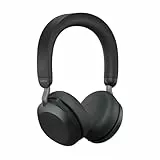 Jabra Evolve2 75 Wireless PC Headset mit 8-Mikrofon-Technologie - Dual-Foam-Stereo-Kopfhörer mit moderner aktiver Geräuschunterdrückung, USB-A Bluetooth-Adapter und UC-Kompatibilität - Schwarz
