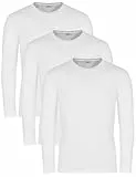 Lower East Basic Rundhals Langarm-Shirts für Herren 3er I 5er Pack aus 100% Baumwolle I Herren Longsleeve in vielen Farben