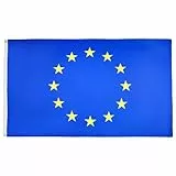 AZ FLAG - Flagge Europäische Union - 90x60 cm - Europa Fahne 100% Polyester mit Messing-Ösen - 50g