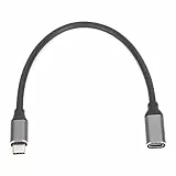 ciciglow USB C Verlängerungskabel, HD 4K USB 3.1 Stecker auf Buchse Verlängerungskabel 3A 60W PD Schnellladung 400M/s Datenübertragung Typ C Kabel (0,25m)