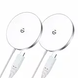 RoRoSkin Mag-Safe Ladegerät für iPhone [2 Pack], Magnetisches Kabelloses Induktive Ladestation für iPhone 16/15/15 Pro/15 Pro Max iPhone 14 13 12 Serien und AirPods Magnetic Wireless Charger Pad