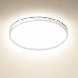 Ouyulong Led Deckenleuchte 18W Deckenlampe Led 4000K Runde Deckenleuchte 1620LM IP44 Deckenleuchte Led für Wohnzimmer Schlafzimmer Badezimmer Küche Bad Keller Balkon Ultra Dünn Ø 23cm