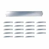 Relaxdays Rasenkante, 20er Set, HxB: 15 x 100 cm, Stahl, Flexible Beeteinfassung, Umrandung für Beet & Rasen, Silber