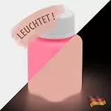 LUMENTICS Premium Leuchtfarbe Pink 100g - Im Dunkeln leuchtende Malfarbe - Nachleuchtende UV Farbe zum Malen mit Glow Effekt - Phosphoreszierend