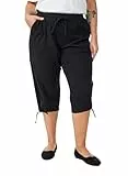 Zizzi Damen Große Größen 3/4 Hosen Baumwolle Taschen Gr Gr M Black 1
