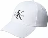Calvin Klein Herren Cap Embroidery Baseball Cap Bestickt, Weiß (Bright White), Einheitsgröße
