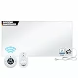 BR Bringer Infrarotheizung 1200 Watt - mit Thermostat und Fernbedienung - Infrarot Elektroheizung Energiesparend - TÜV & GS - Deutsche Qualitätsmarke (weiß)