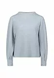 zero Damen Sweatshirt strukturiert Stehkragen 40, Light Blue Melange