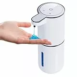 Amyzavls Seifenspender Automatisch,1500mah Elektrischer Wandmontage Berührungsloser 380ml Automatische Seifenspender,USB wiederaufladbar mit Infrarot Bewegungssensor für Bad,Küche, Büro