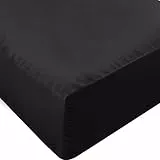 Utopia Bedding Queensize-Spannbetttuch – Unterlaken – Tiefe Tasche – weiche Mikrofaser – schrumpft und verblasst Nicht – pflegeleicht – nur 1 Spannbetttuch (schwarz)