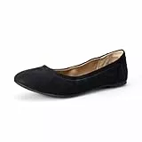 Amazon Essentials Belice Ballerinas für Damen, schwarzes Microsuede, 40.5 EU