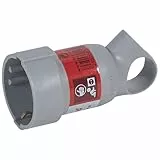 legrand 050193 Professionelle mobile Steckdose mit Griffring, Eingang mit Erdung, 3680 W, 230 V, Grau
