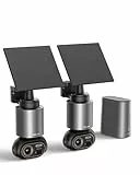BOTSLAB 4K Überwachungskamera Aussen Solar Akku, 2 Cam-Kit mit HomeBase, 32GB Lokaler Speicher, Keine Gebühren, 360°Panorama WLAN Kamera Outdoor mit 8MP UHD Farbnachtsicht, KI-Erkennung, Auto-Tracking